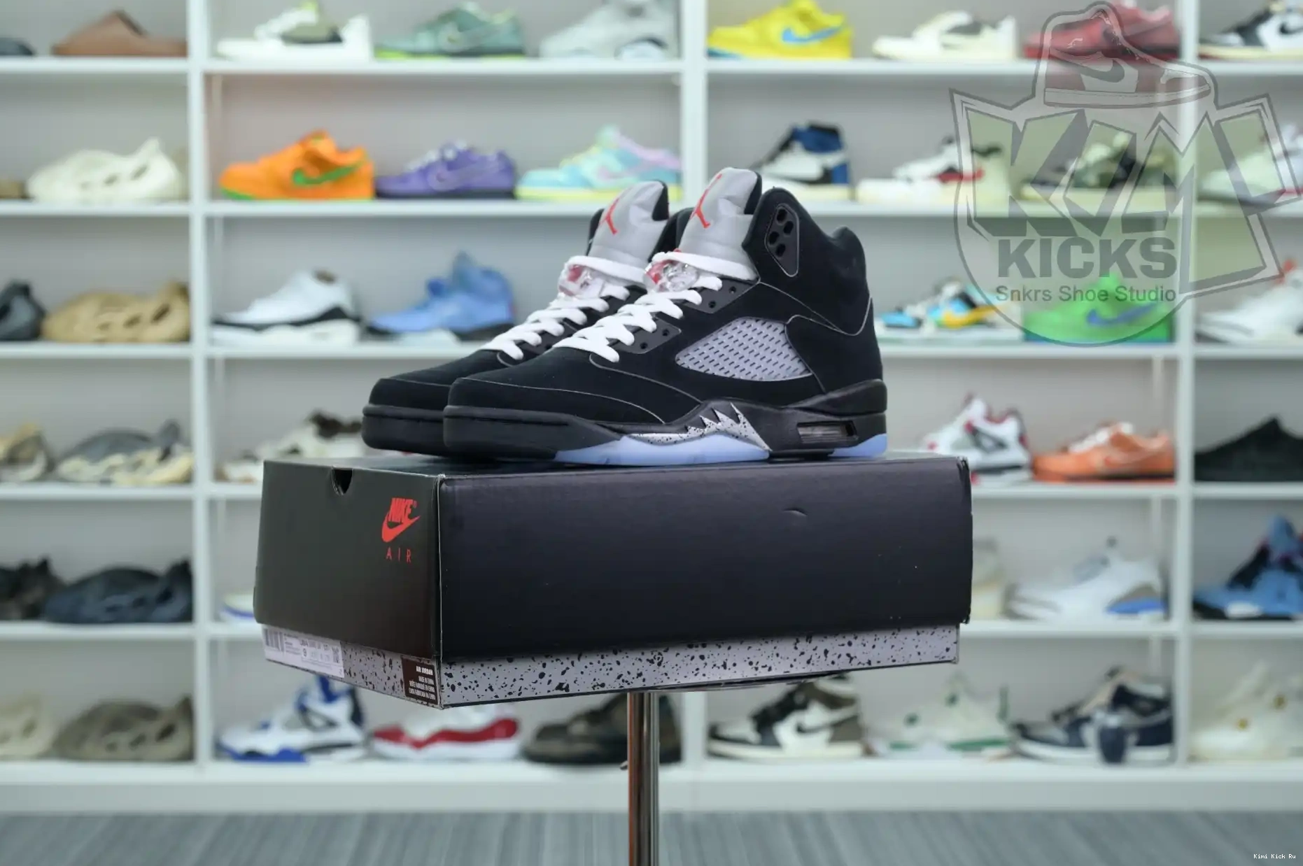 Jordan Air REIMAGINED” Kimikick METALLIC 5“BLACK Jordan 0628